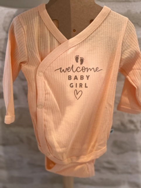 Baby Body mit Wunschtext für Junge Mädchen