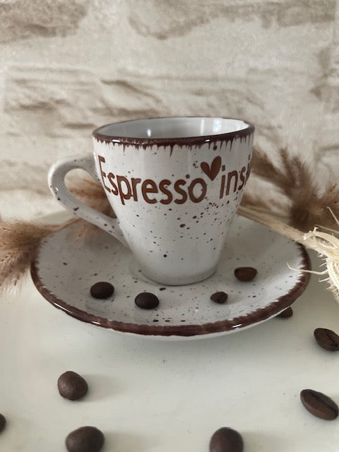 Espressotasse mit Spruch