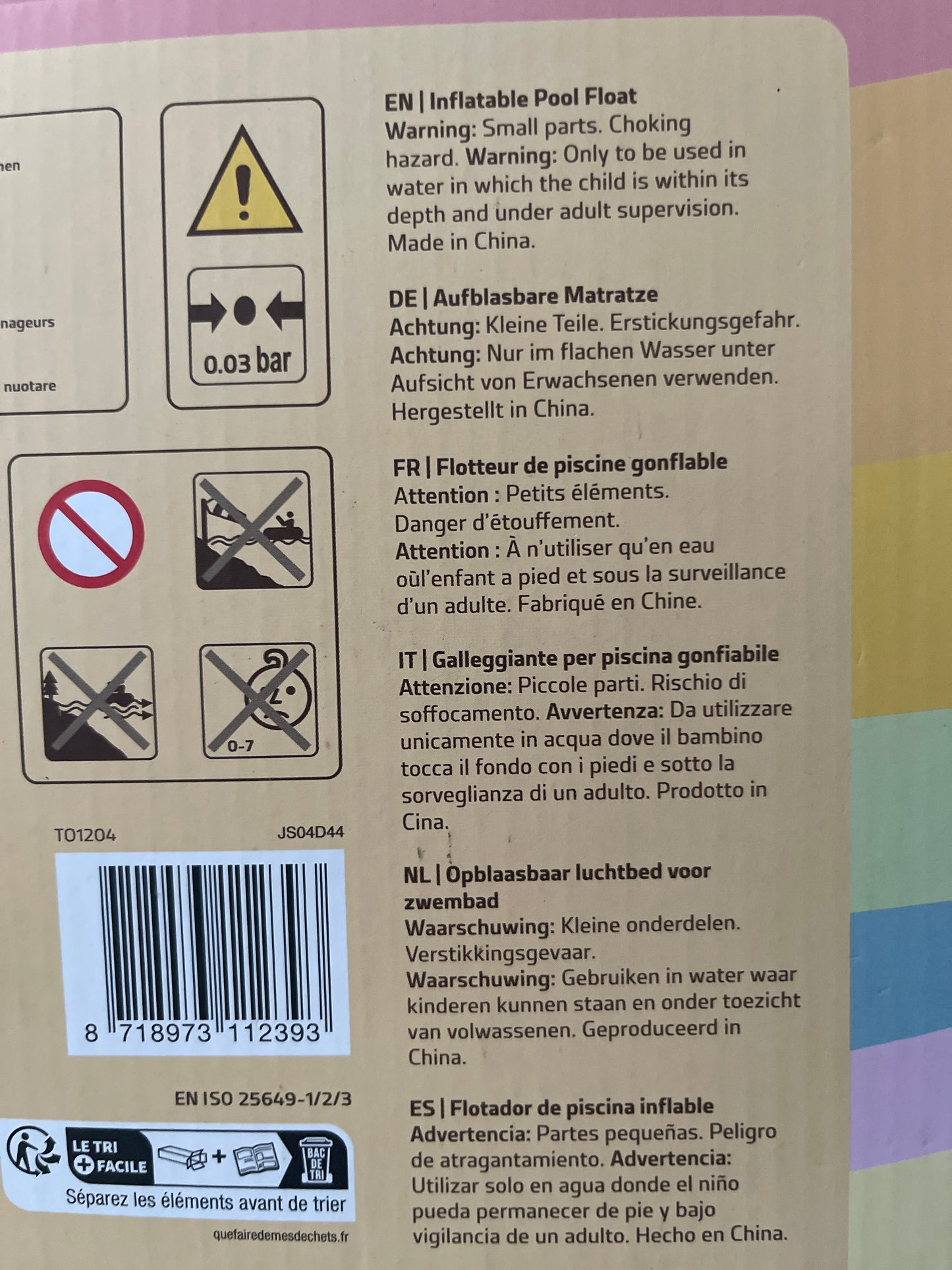 Aufblasbare Matratze - Eis am Stiel für Sommertage Pool Float