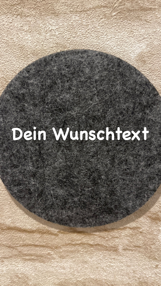 Untersetzer aus Filz personalisiert