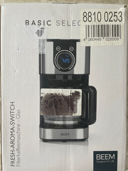 BEEM Filterkaffeemaschine - Glas 1,25 Liter und 800W
