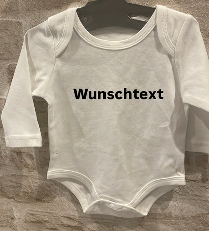 Baby Body mit Wunschtext für Junge Mädchen
