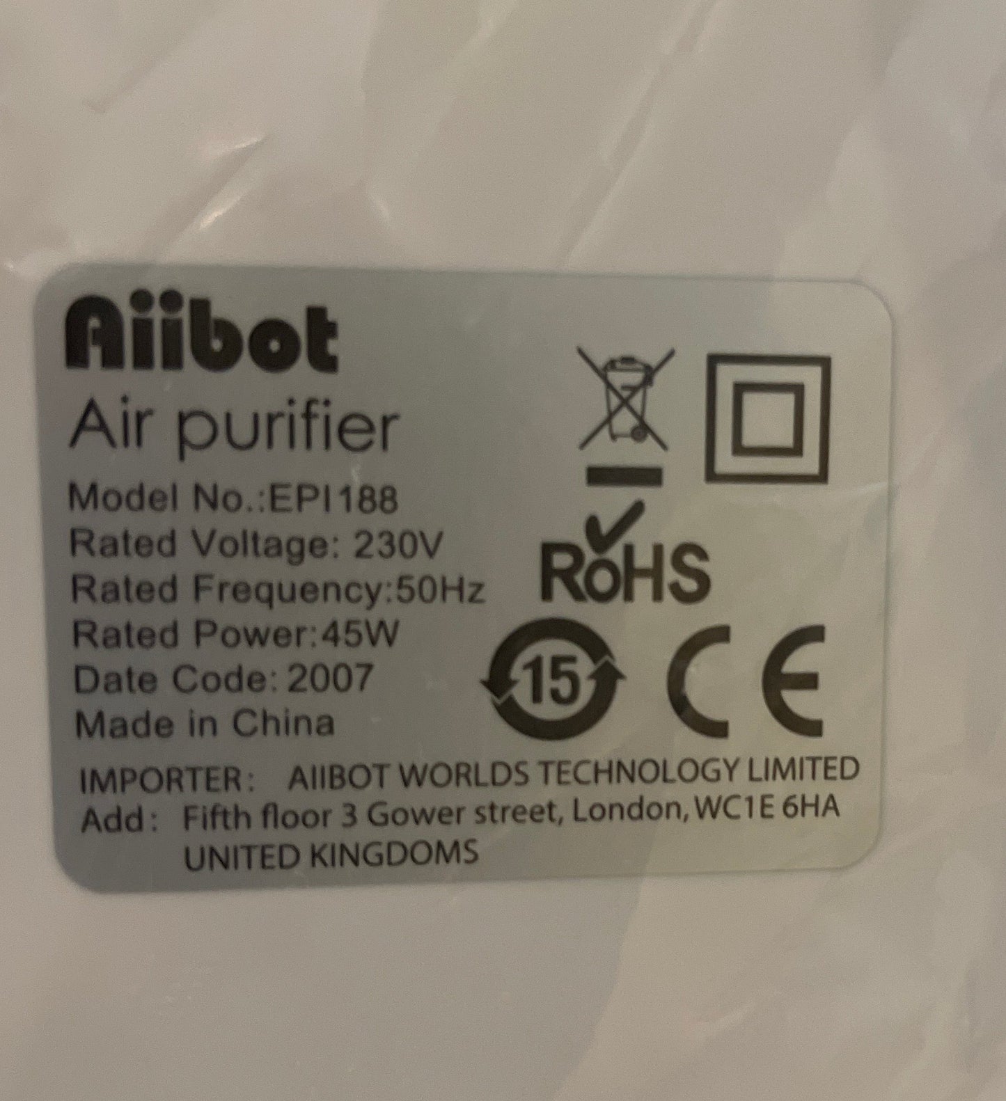 Aiibot Air Purifier EPI188 Luftreiniger