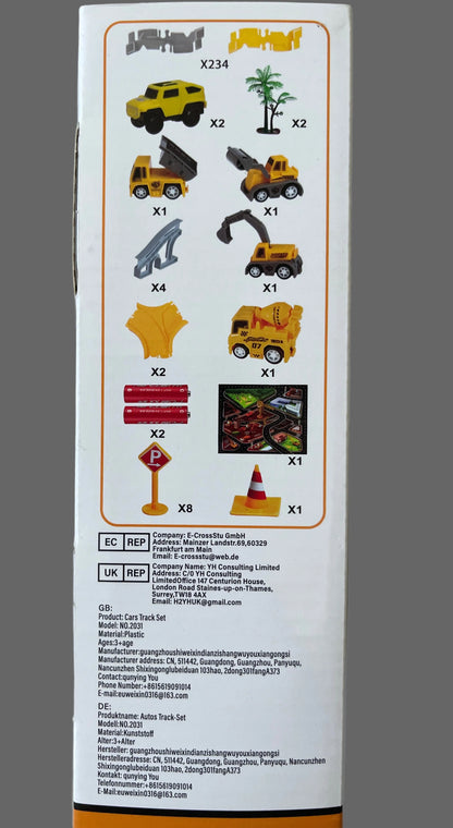 Spielzeugset Autorennbahn für Kleinkinder von Kizplays 260 Teile