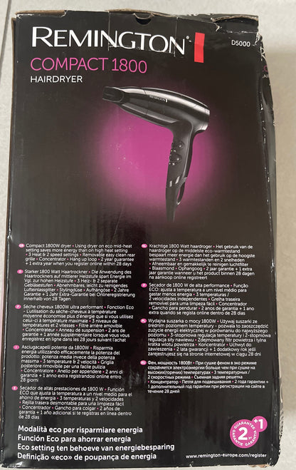 Remington Compact 1800 Hairdryer Haartrockner Fön